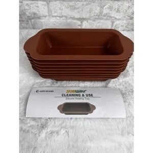 8 Ever-Ocean Silicone Bread Loaf Pan Subway Tray Portion Control 1712J 1681